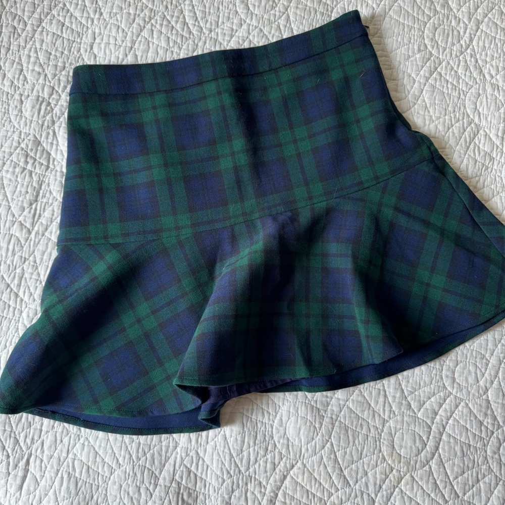 Preppy Blue and Green Coquette Skirt